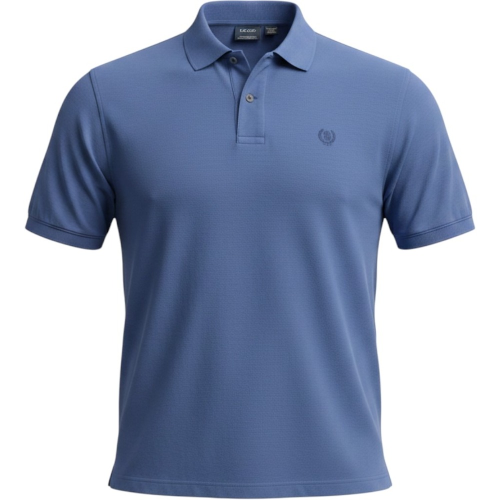 Izod Mens Polo Shirt Cornflower Blue Short Sleeve Knit Pique Casual Golf Top
